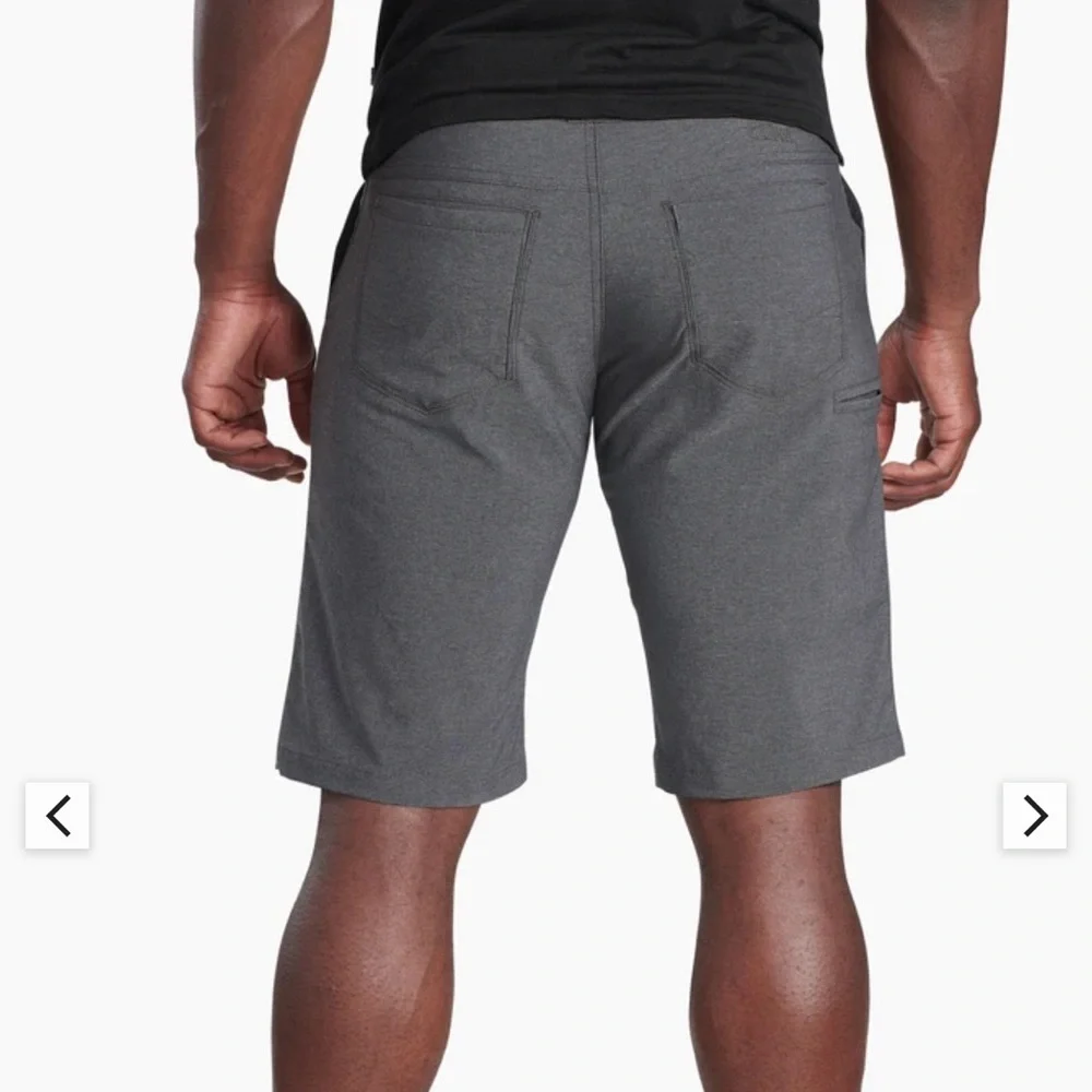 Kuhl men’s shift Amphibia carbon 34 pockets nylon blend snap drawstring shorts - Picture 2 of 16